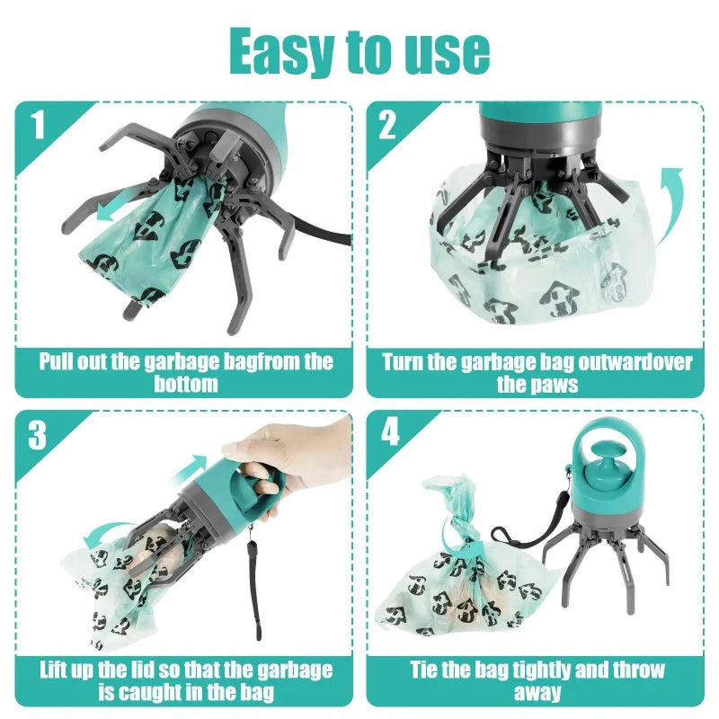 ¿Estás cansado de cargar con bolsas sucias mientras paseas a tu mascota? ¡Este Recogedor de Basura Portátil para Mascotas es la solución perfecta! Con un diseño compacto y funcional