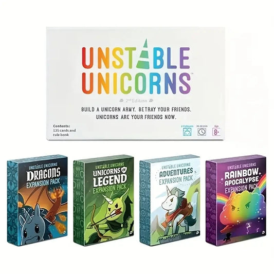 Construye un Ejército de Unicornios, Traiciona a tus Amigos y Alcanza la Victoria Con Unstable Unicorns.