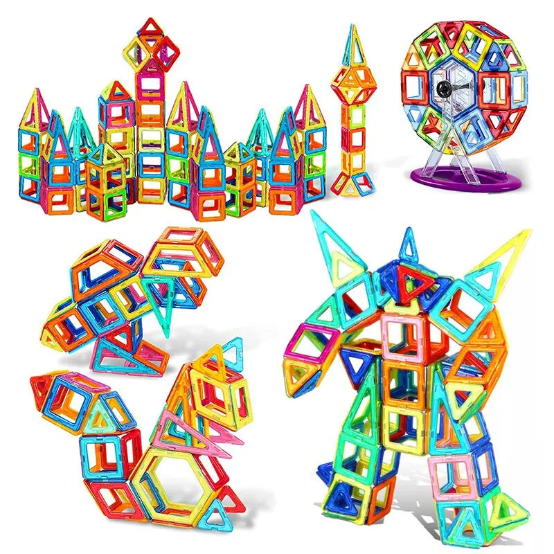 ¡Haz que tu hijo o hija descubra un mundo de posibilidades infinitas con nuestros Juguetes Magnéticos para Niños! Este set de bloques de construcción magnéticos de tamaño grande es el regalo perfecto para estimular la creatividad
