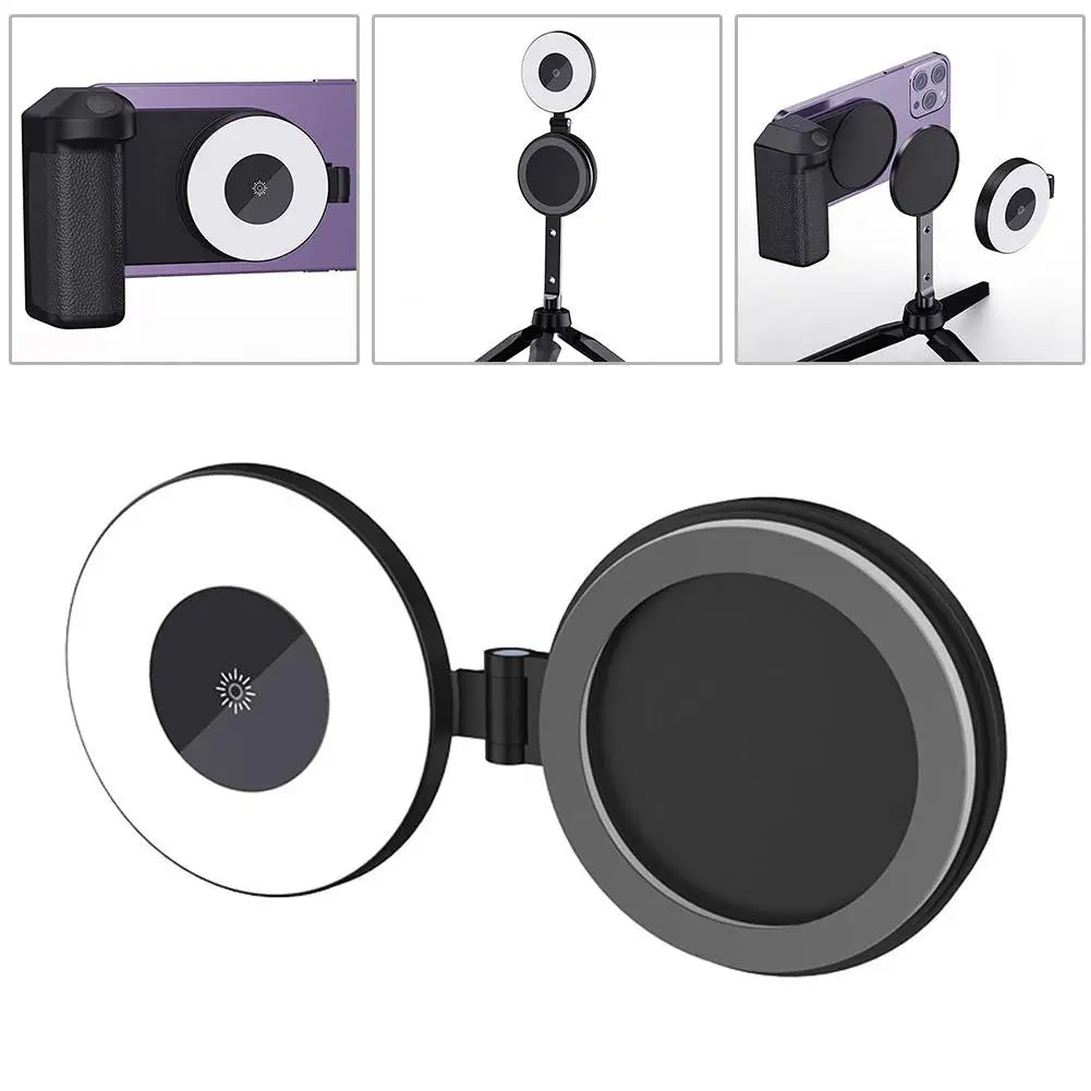 Ilumina tu mejor ángulo con esta mini luz LED magnética para selfies!