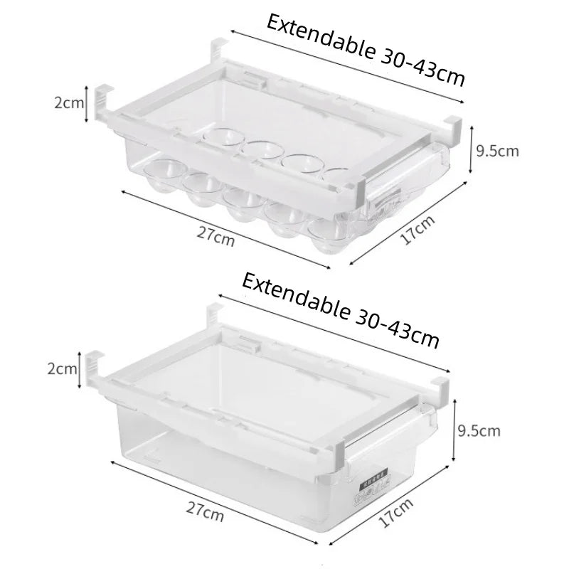 ¿Cansado del desorden en tu refrigerador? Este cajón deslizante es la solución perfecta para un mejor aprovechamiento.