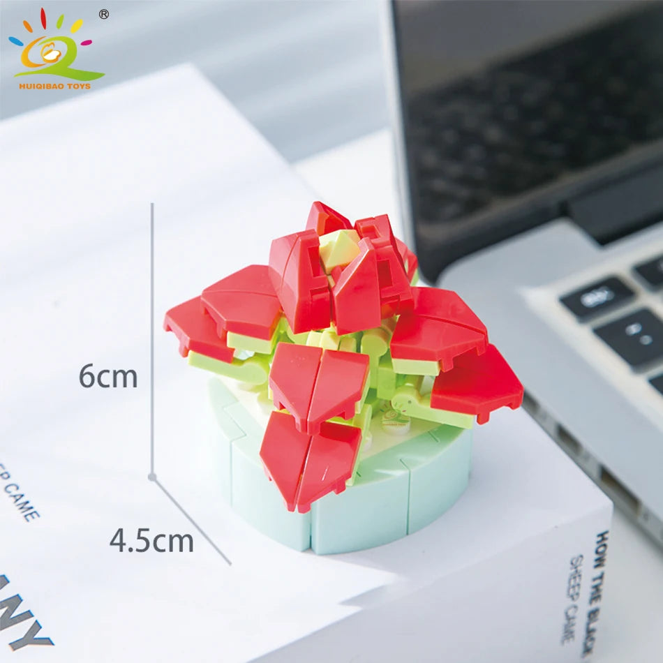 Crea belleza con tus manos: suculenta decorativa de bloques DIY