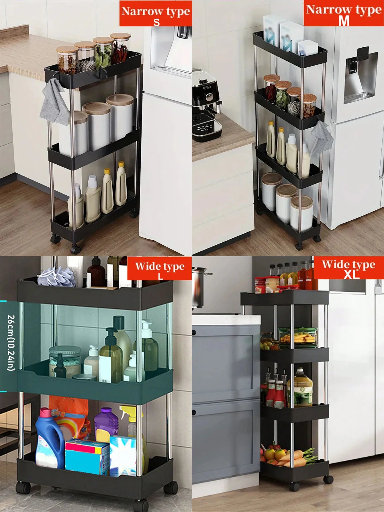 Aprovecha cada rincón de tu hogar con este estante móvil multiusos.