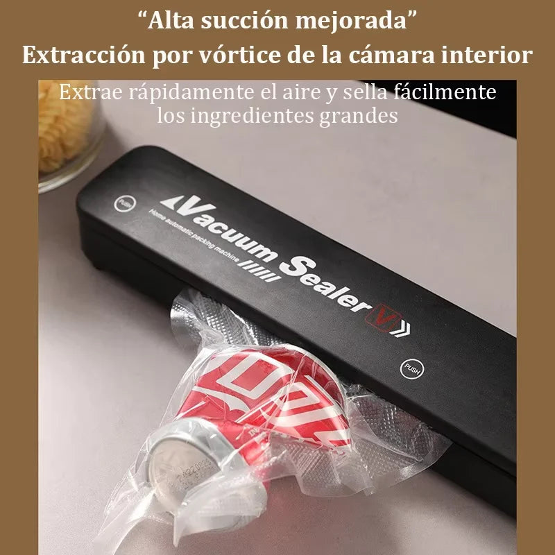 Sellador al vacío para cocina y hogar, máquina de envasado selladora de bolsas de plástico para conservación de alimentos, máquina de sellado automático, utensilios de cocina