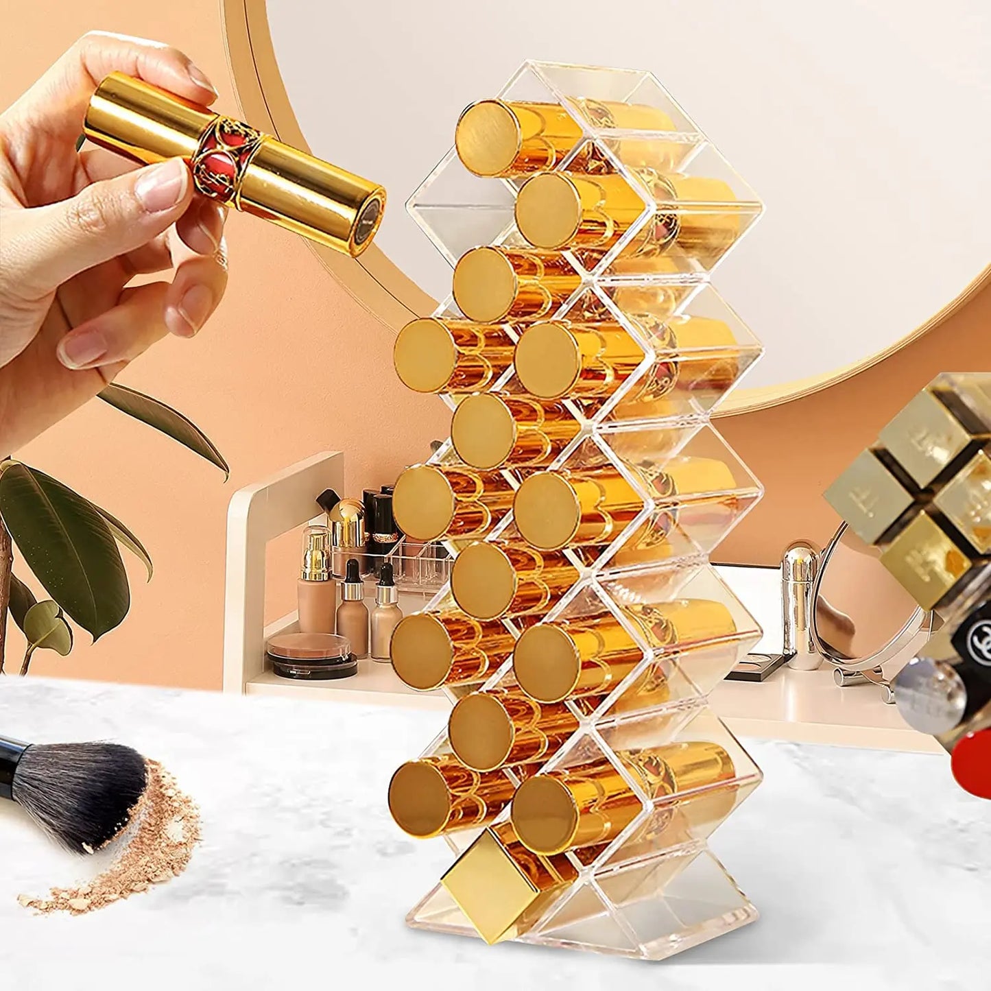 Organiza tu Maquillaje con Estilo con este Acrílico para Labiales.