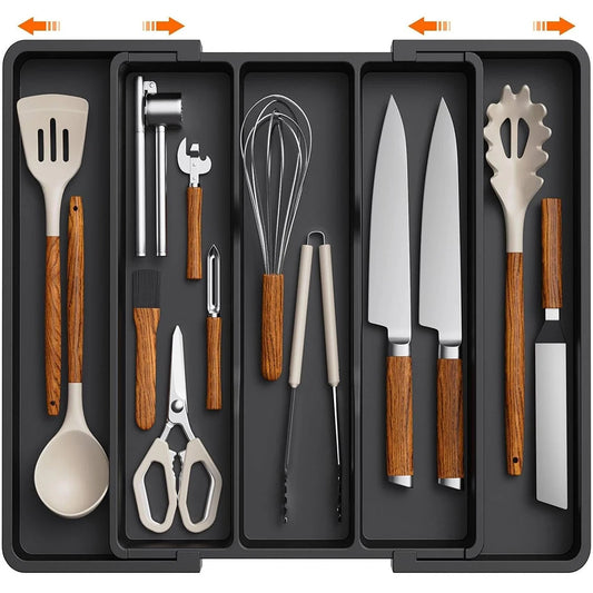 ¿Tus cubiertos y utensilios están desordenados en el cajón?  Dale un toque moderno a tu cocina con este organizador.
