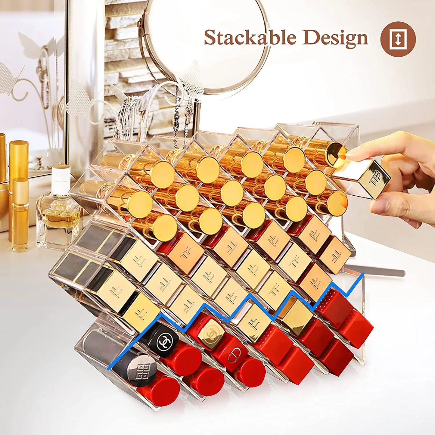 Organiza tu Maquillaje con Estilo con este Acrílico para Labiales.