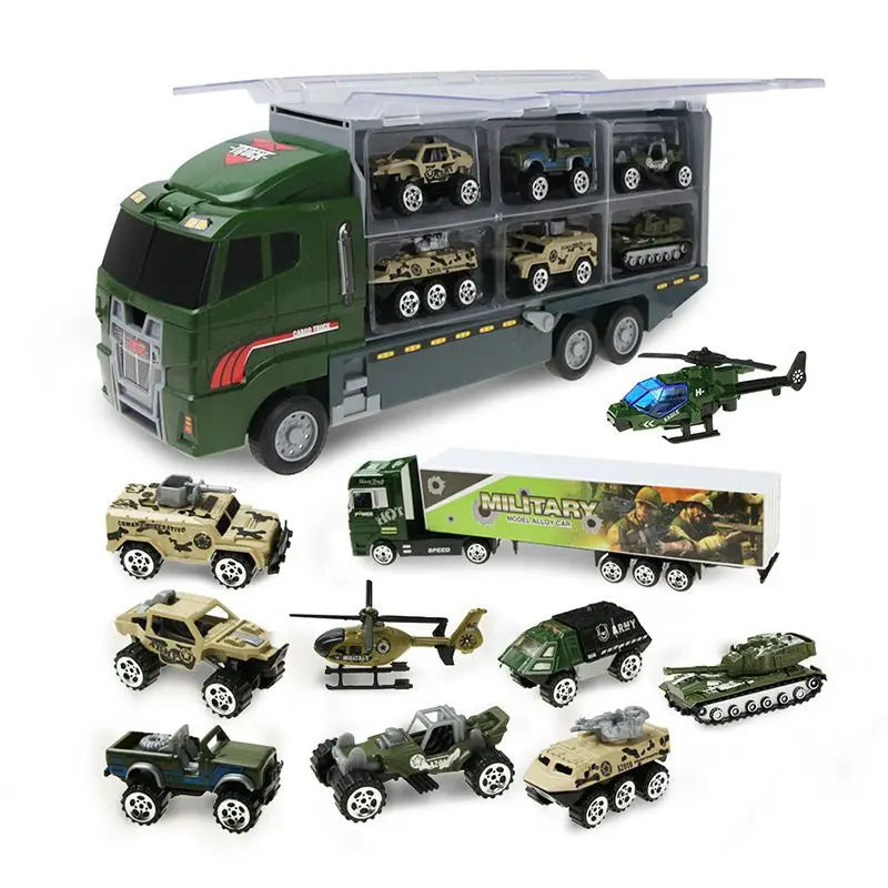 Diversión sin límites para tu niño con este set de camiones y vehículos de construcción y rescate.