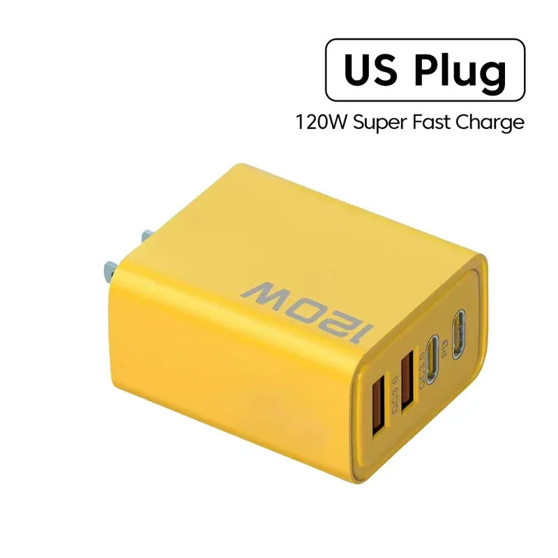 Carga hasta 4 Celulares al Mismo Tiempo con este Cargador Rápido de 120 W