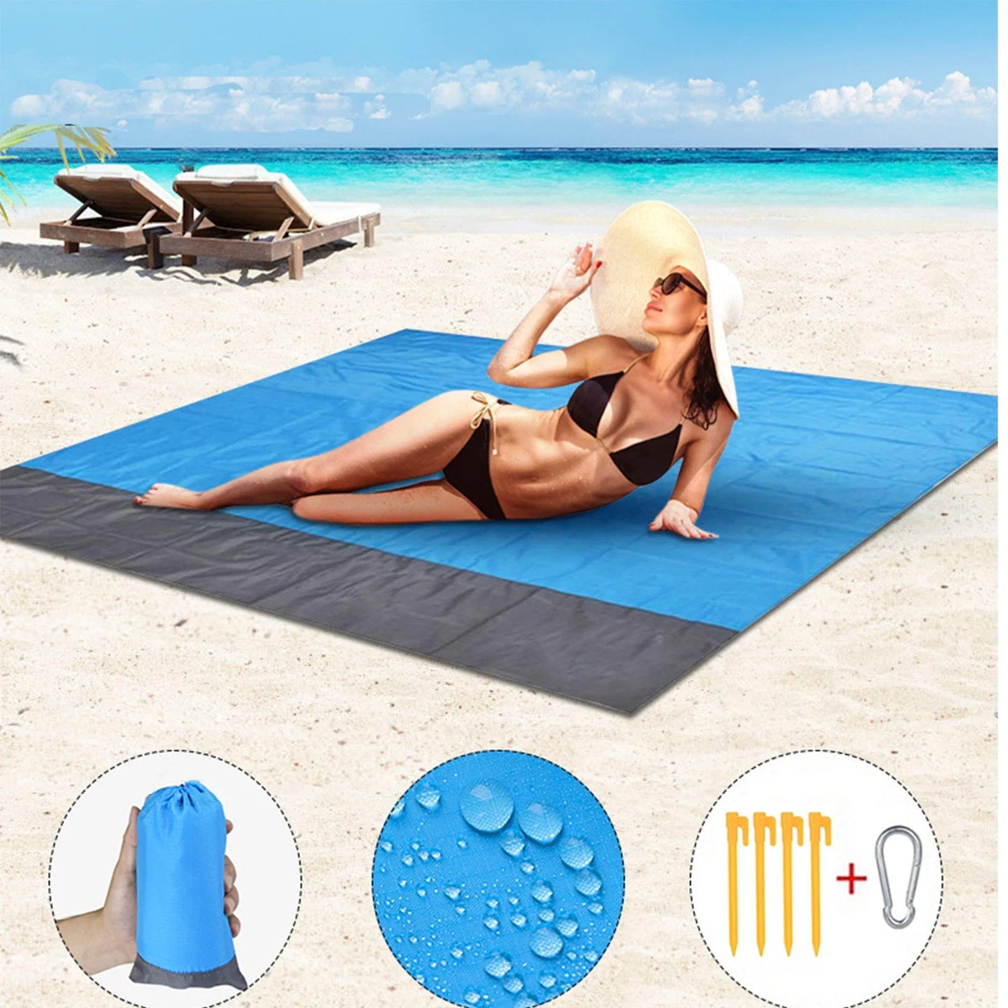 Disfruta del aire libre sin preocupaciones con nuestra Esterilla de Playa Extra Grande! Diseñada para ser tu compañera perfecta en la playa, el parque, o en tu próxima aventura de camping