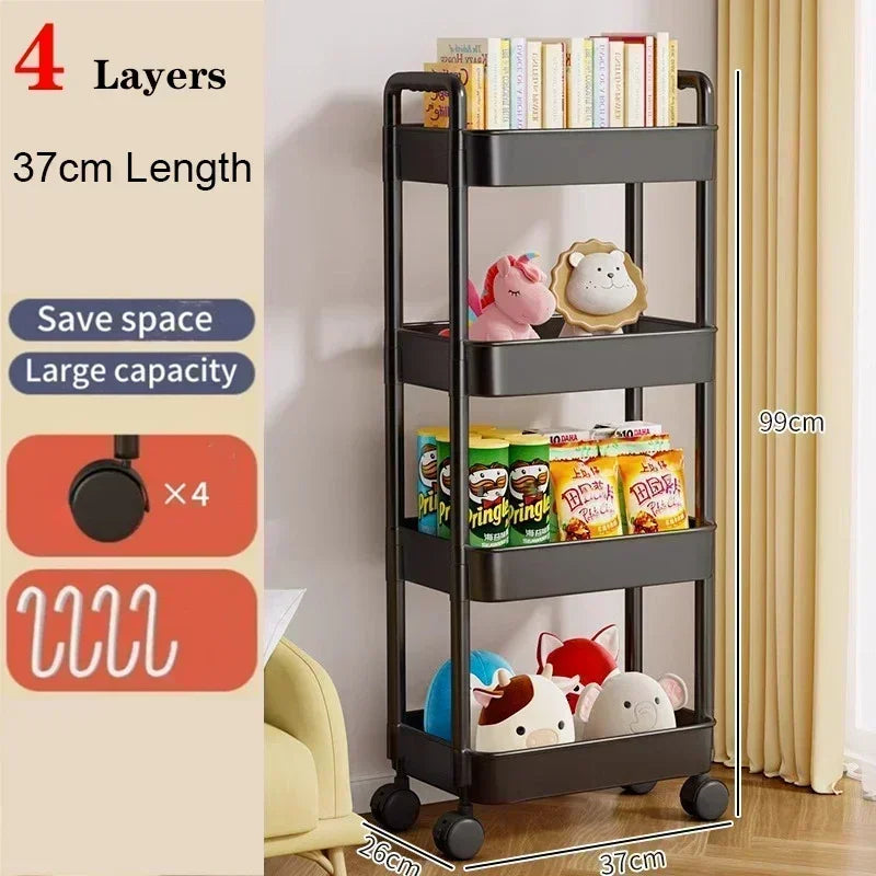Optimiza tu hogar con este carrito Organizador Multiusos con Ruedas! Ahorra espacio y Mantén el Orden.