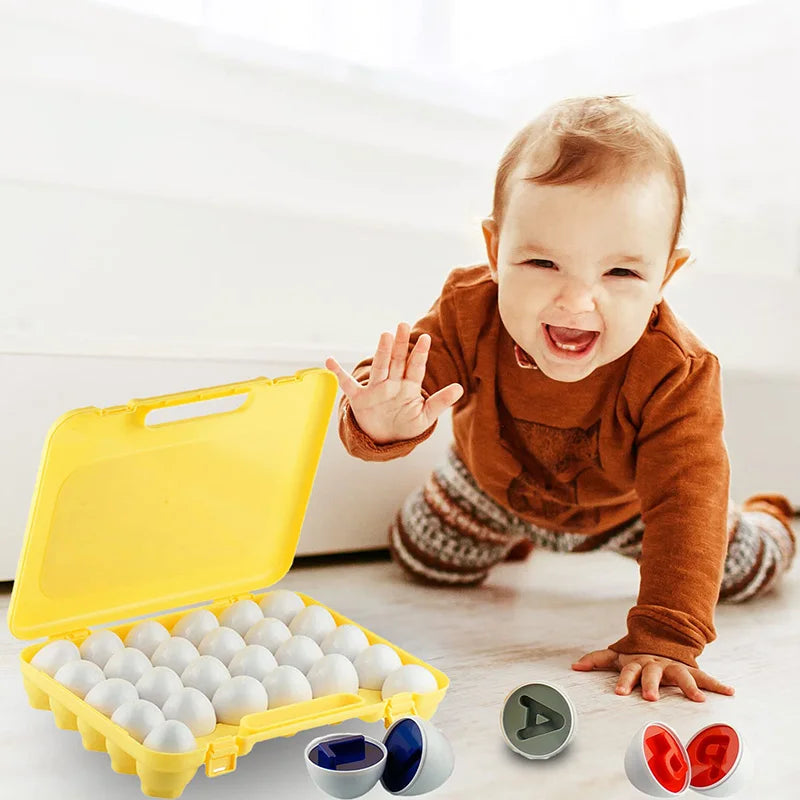 ¡Haz que tu pequeño aprenda mientras juega con nuestros Huevos a Juego para Niños Pequeños! Este juguete educativo Montessori está diseñado para estimular el desarrollo cognitivo, la coordinación y el reconocimiento de colores y formas
