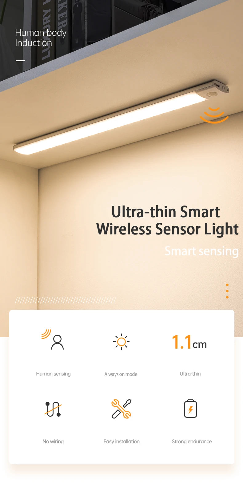 Ilumina Cualquier Espacio de forma Automática y Eficiente con esta Luz LED Ultra Delgada.