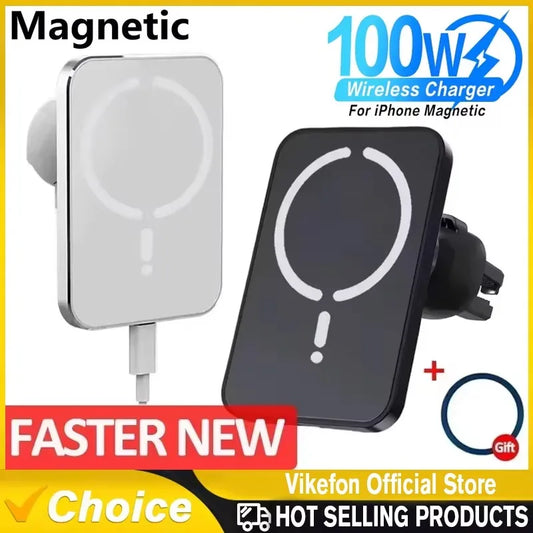 Transforma tu experiencia de carga en el coche con el Cargador Inalámbrico Magnético, Este cargador de última tecnología está diseñado para ofrecerte carga rápida, comodidad total  en todo momento. Ideal para iPhones de la serie 12 a 16
