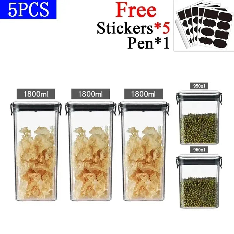 Organiza tu despensa como un chef con este set de contenedores herméticos para cocina. Paquete de 7 contenedores