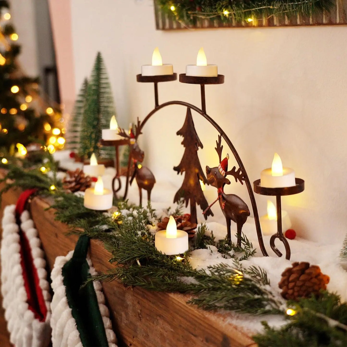 Crea un ambiente Cálido y Acogedor con este set de Velas Sin Llama!