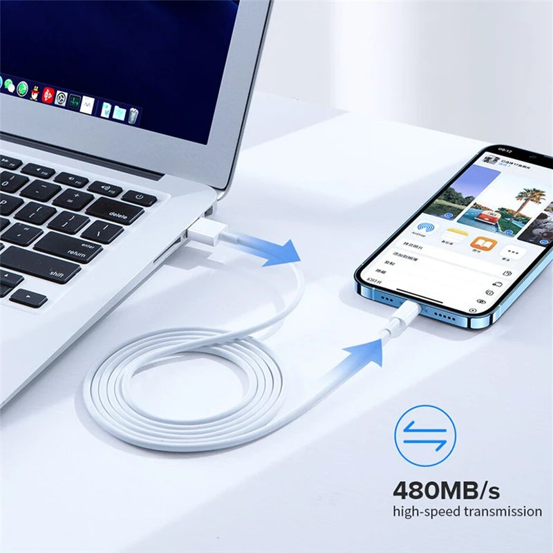 ¿Estás buscando un cable de carga confiable y rápido para tu dispositivo Apple? ¡Este Cable Cargador USB-A a Lightning es justo lo que necesitas! Con certificación MFi (Hecho para iPhone)