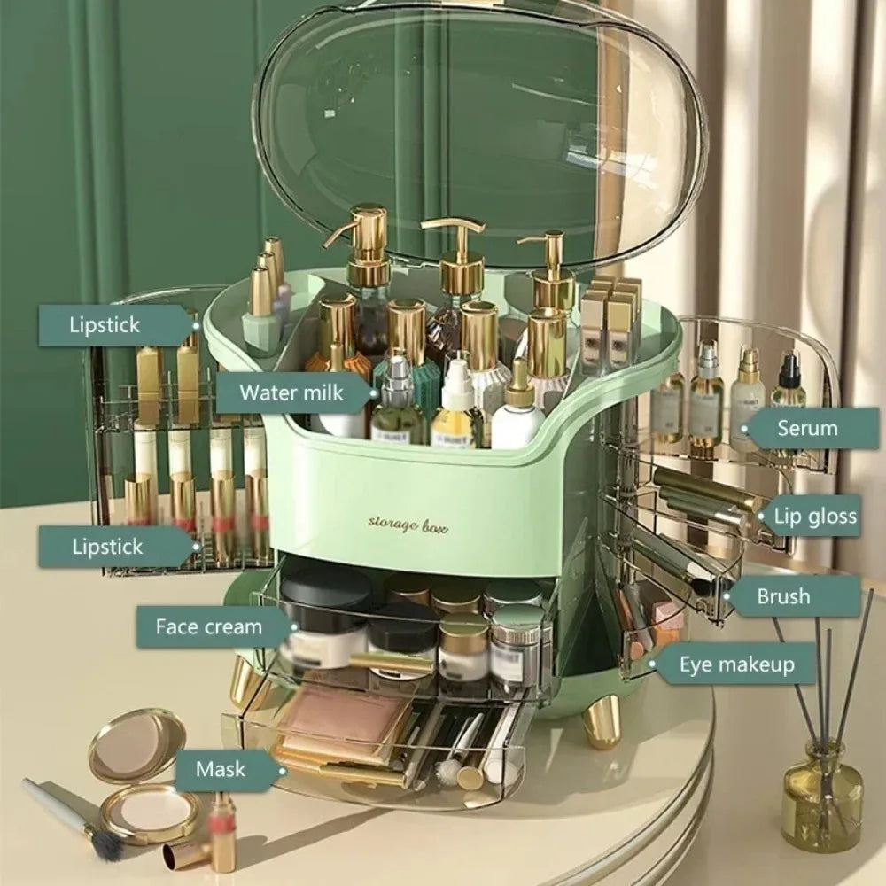 Mantén tu espacio ordenado y tus productos de belleza siempre a la mano Diseñado para quienes buscan una solución práctica y elegante, este organizador es perfecto para almacenar desde cosméticos hasta joyería
