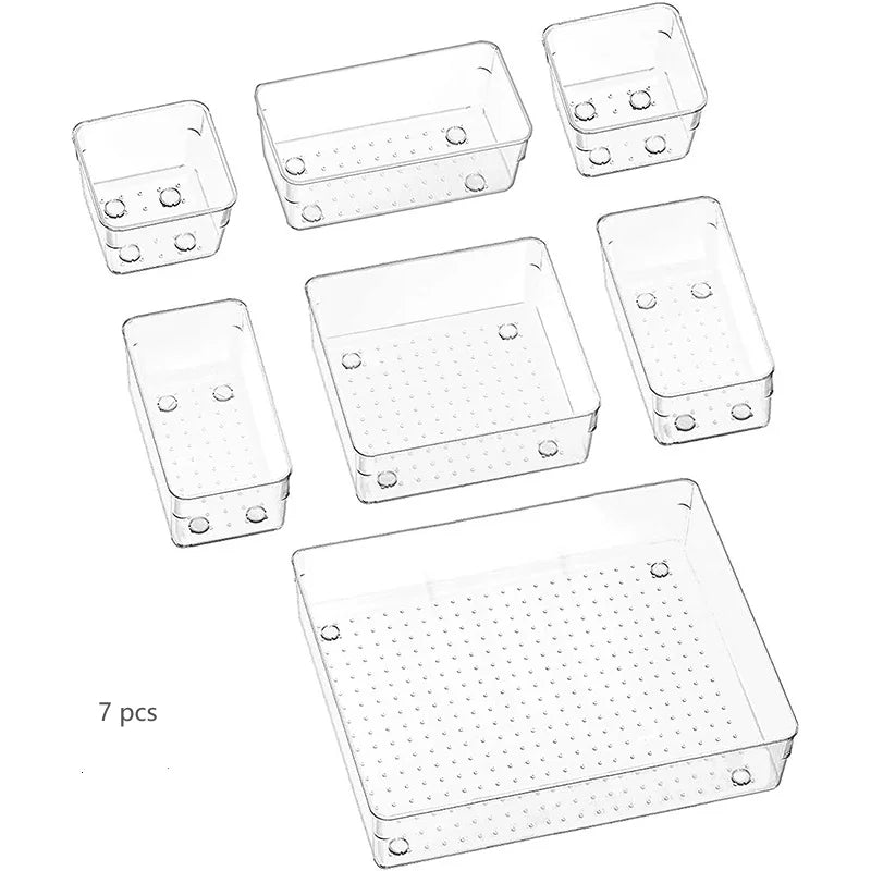 ¡Organiza tu vida con el Juego de Organizadores de Cajones Versátil de 10 Piezas! Este set está diseñado para transformar cualquier cajón desordenado en un espacio perfectamente organizado,