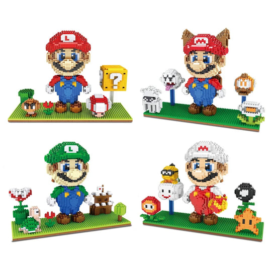 ¡Sumérgete en el mundo de Super Mario y Anime con estas increíbles figuras coleccionables de bloques de construcción!