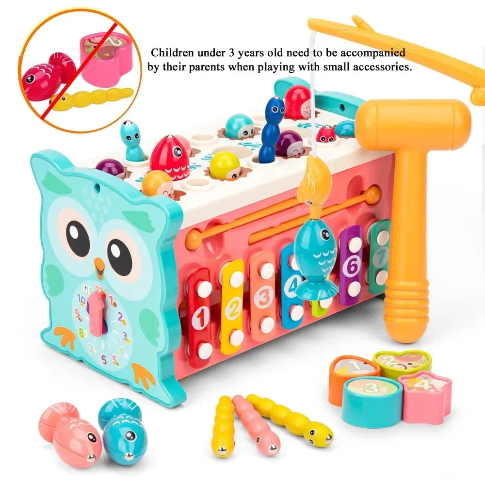 ¡Descubre el juguete perfecto para el desarrollo de tu bebé con el cubo Montessori 8 en 1!