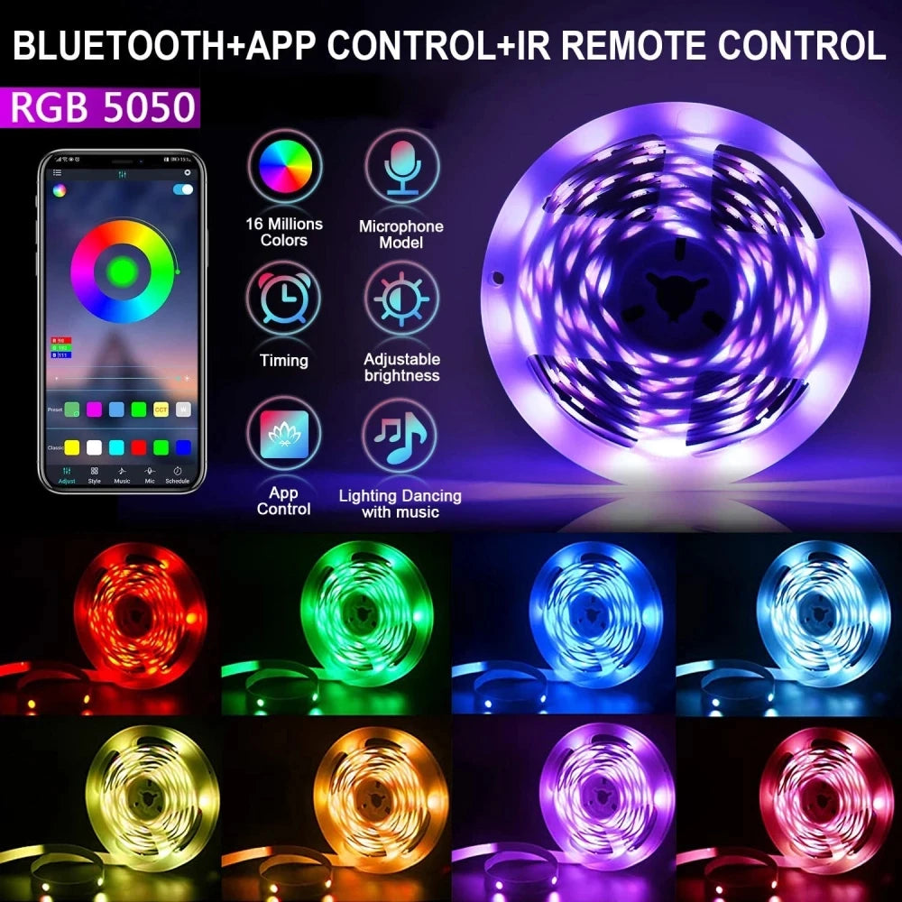 ¿Estás buscando una forma fácil y económica de transformar el ambiente de tu hogar, oficina o sala de juegos? Las Tiras de Luz LED RGB 5050 son la solución perfecta para agregar un toque de color y energía a cualquier habitación