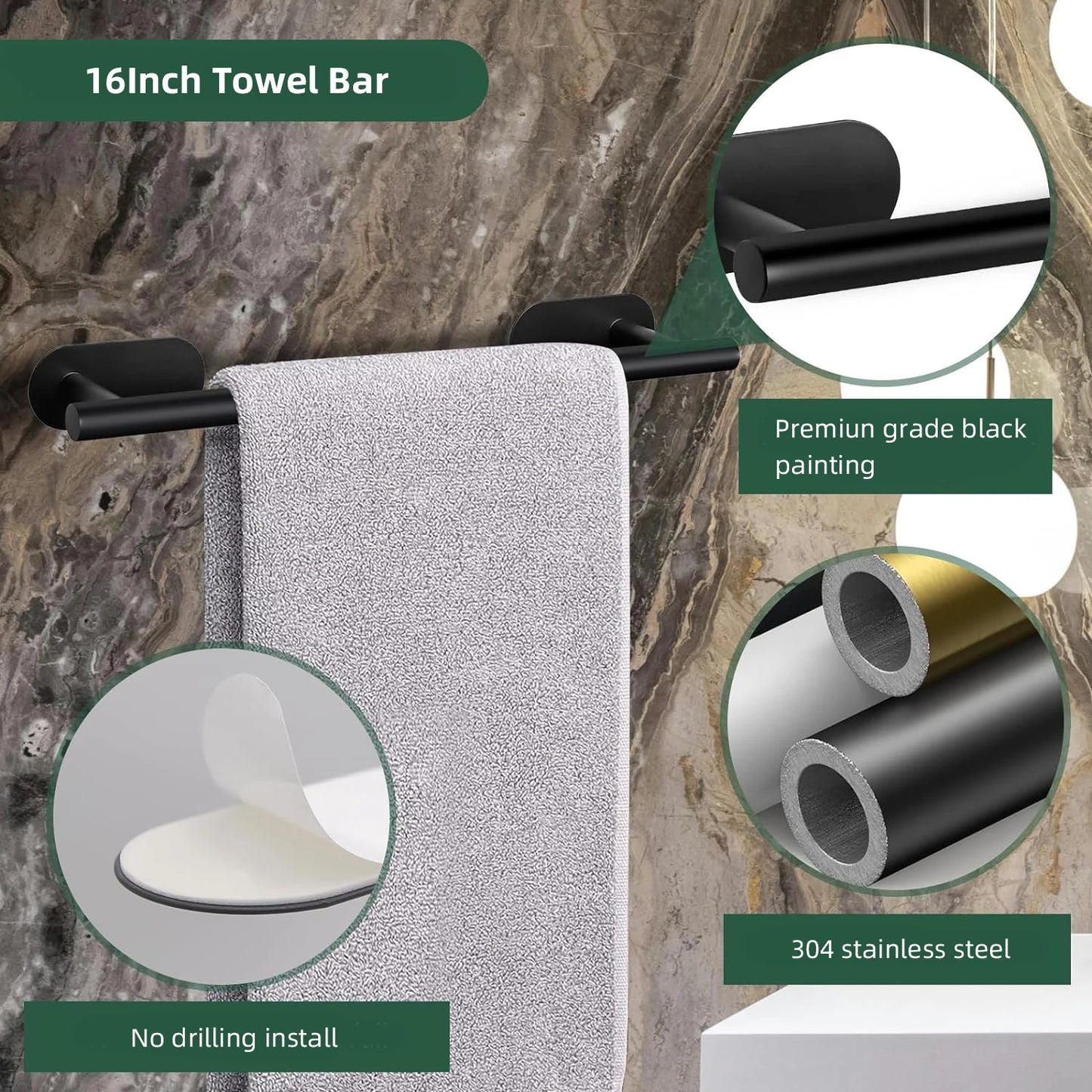 ¿Estás buscando la forma perfecta de actualizar y organizar tu baño? El Juego de Accesorios para Baño de acero inoxidable 304 es la solución ideal para darle un toque moderno y funcional a tu espacio