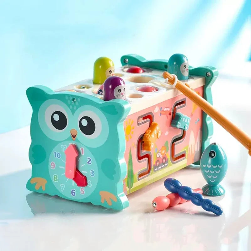 ¡Descubre el juguete perfecto para el desarrollo de tu bebé con el cubo Montessori 8 en 1!