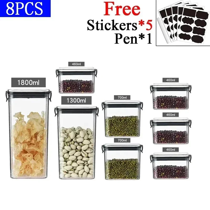 Organiza tu despensa como un chef con este set de contenedores herméticos para cocina. Paquete de 7 contenedores
