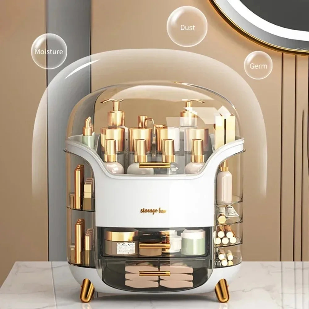 Mantén tu espacio ordenado y tus productos de belleza siempre a la mano Diseñado para quienes buscan una solución práctica y elegante, este organizador es perfecto para almacenar desde cosméticos hasta joyería