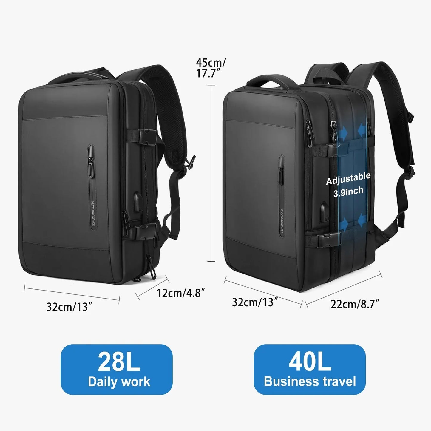 La Mochila todo en uno para Viajeros Exigentes. Esta mochila Expandible es la Solución.