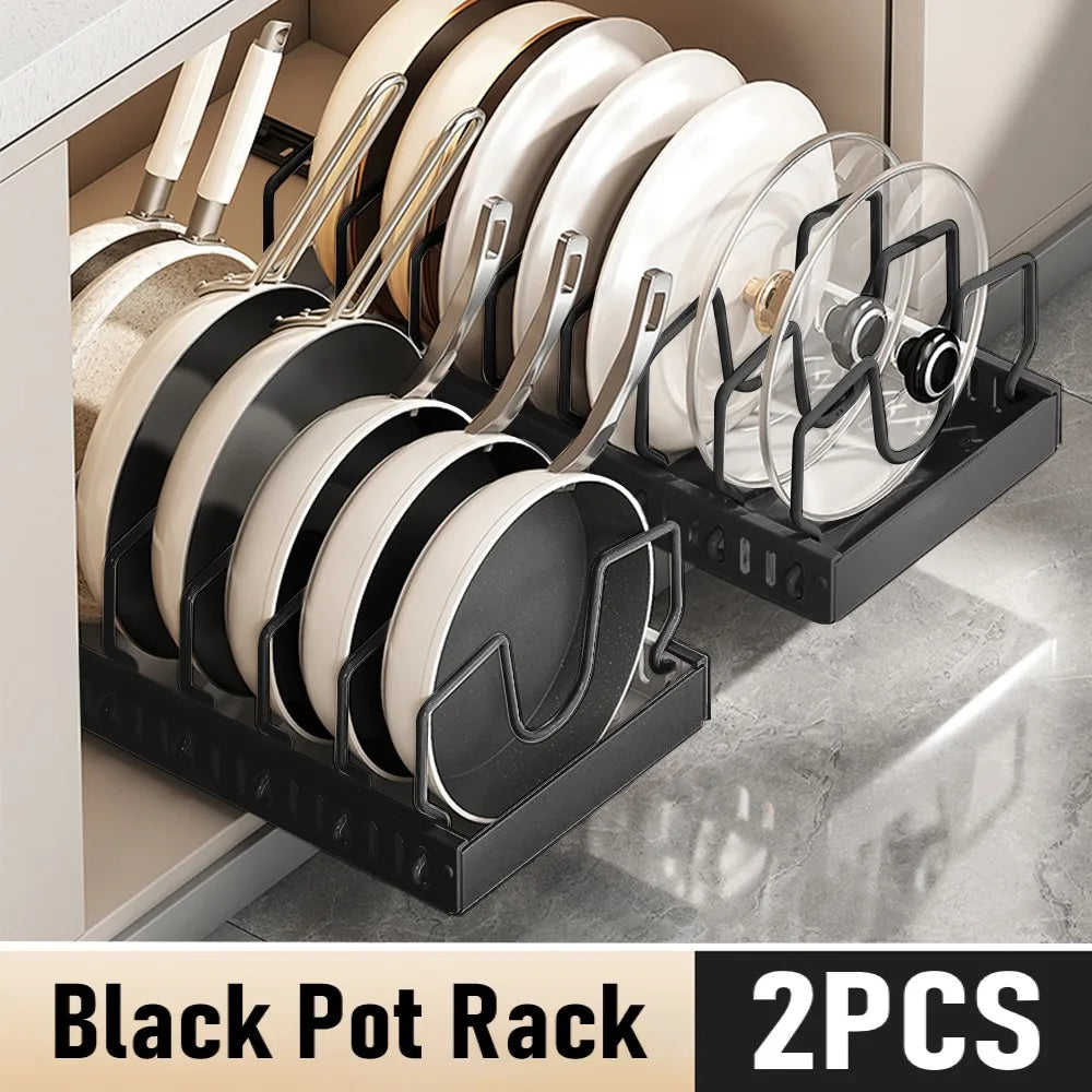 ¡Organiza tu cocina como un profesional! Este organizador de ollas y sartenes es la solución perfecta para mantener tus utensilios de cocina en orden y al alcance de la mano, maximizando el espacio en tu cocina de manera eficiente y elegante.