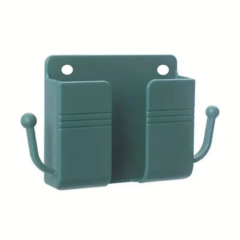 ¡Dile adiós al desorden con el innovador Soporte Adhesivo para Teléfono con Ganchos y Caja de Almacenamiento! Este práctico y funcional accesorio es la solución ideal para mantener tu teléfono móvil y controles remotos organizados