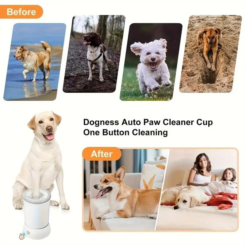 Limpieza Rápida y sin Esfuerzo para tu Mascota. Lavadora eléctrica de patas de  perros y gatos.