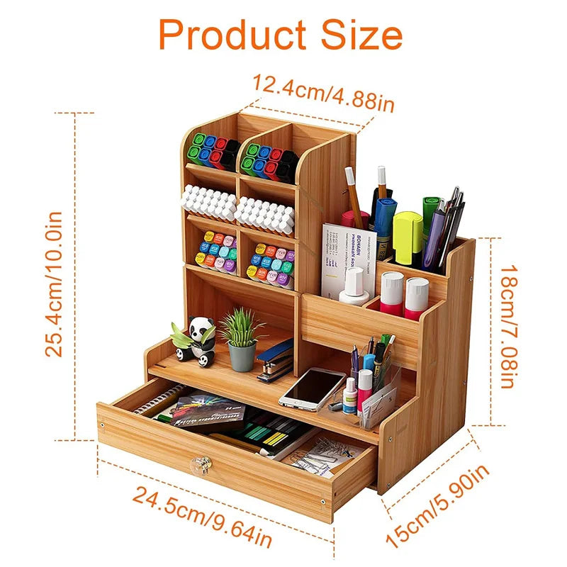 ¡Descubre el Organizador de Escritorio de Madera para Bricolaje! Un soporte elegante y funcional que transformará tu espacio de trabajo en un lugar ordenado y organizado. Ideal para el hogar, la oficina o la escuela