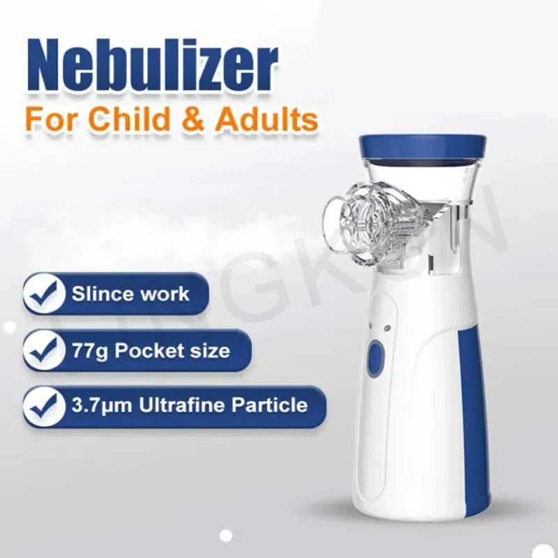 Nebulizador Portátil Silencioso con Carga USB  Alivio rápido y eficaz para el cuidado de la salud.