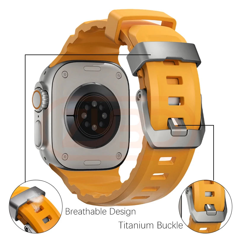 ¿Buscas Una Correa resistente, cómoda, con un diseño robusto y deportivo para tu Apple Watch?