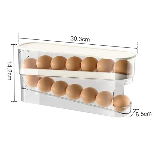 Organizador de Huevos con Deslizamiento Automático!