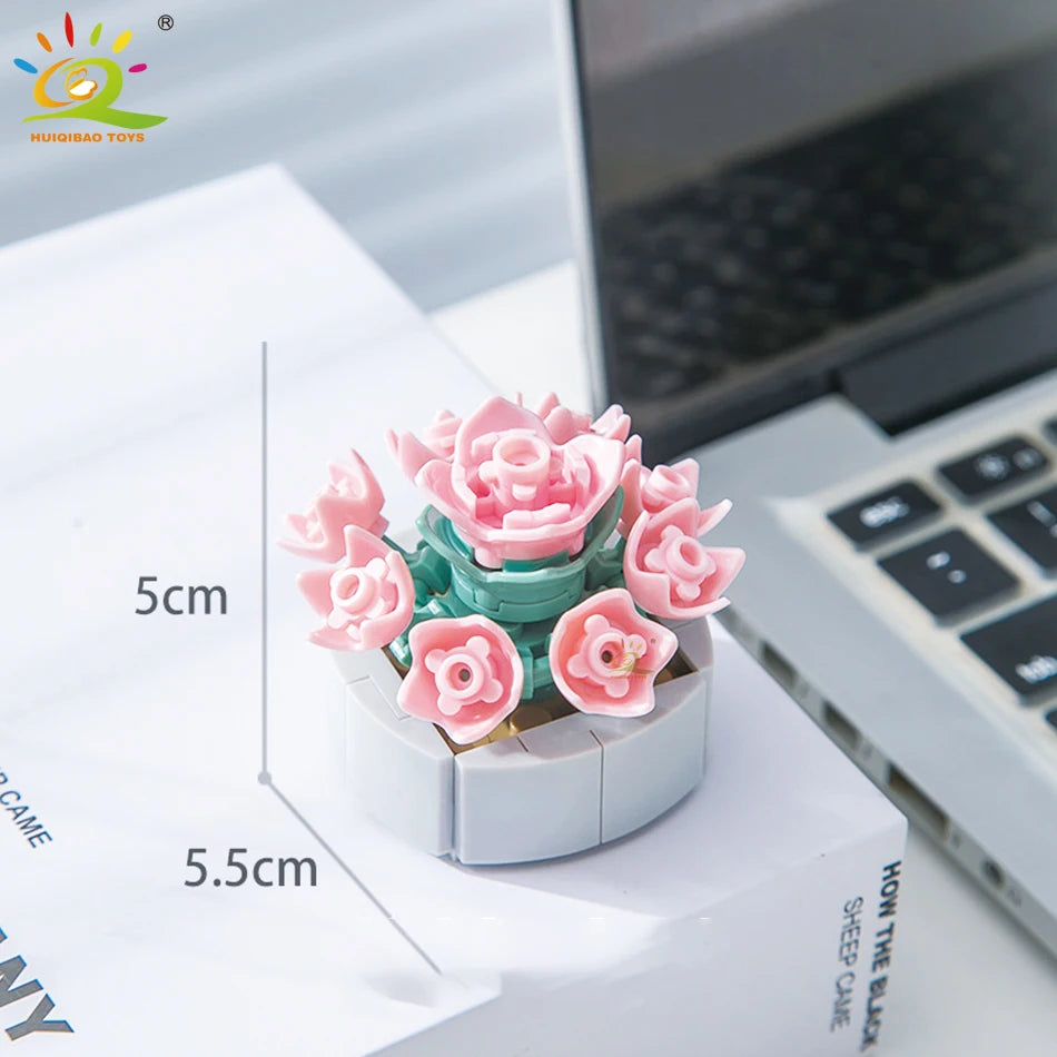 Crea belleza con tus manos: suculenta decorativa de bloques DIY