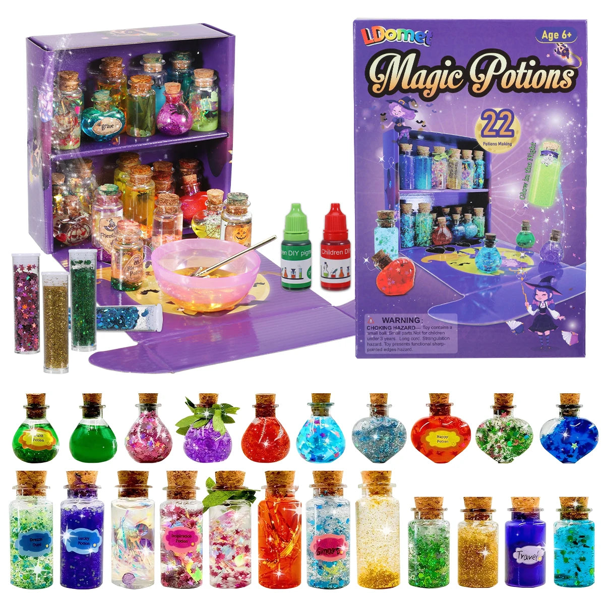 ¿Estás buscando un regalo único y emocionante para tus hijos? ¡Nuestro Kit de Pociones Mágicas DIY es la opción perfecta para despertar la imaginación y creatividad de los más pequeños! Este kit mágico permite a los niños crear sus propias pociones