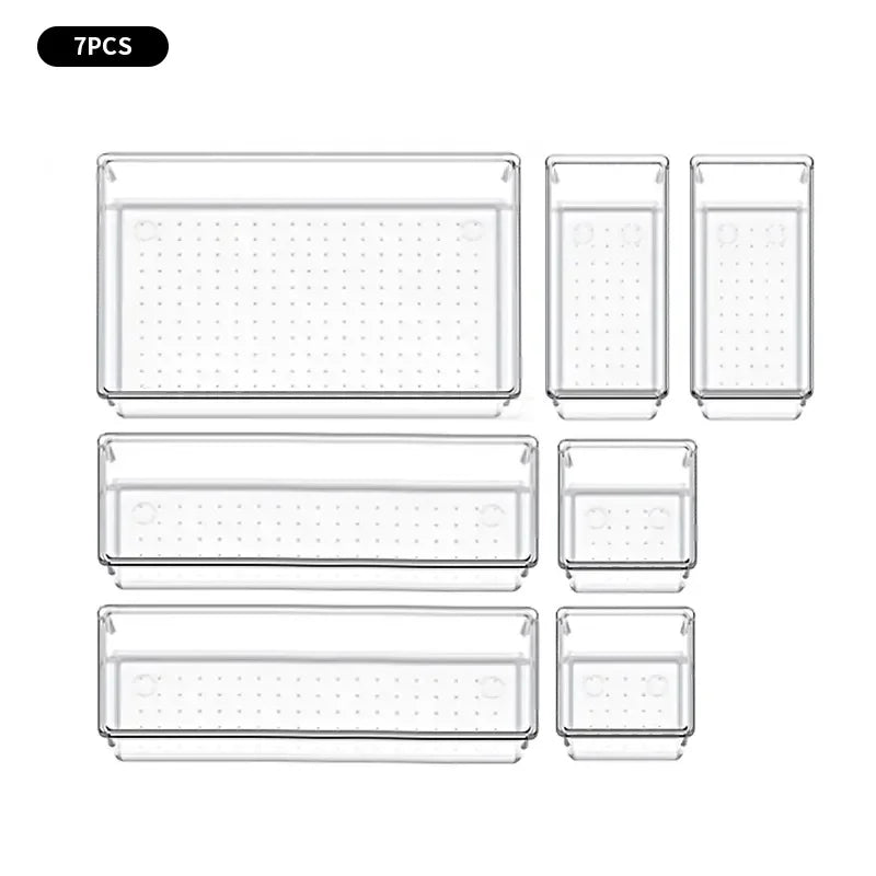 ¡Transforma tu espacio con el Juego de Organizadores de Cajones de 7/14 Piezas! Perfecto para quienes buscan una solución de almacenamiento eficiente y estilizada, este set te ayuda a mantener tu hogar o oficina impecablemente organizado