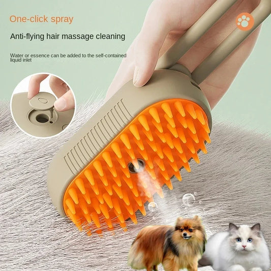 Masaje, Limpieza y Desenredo para tus mascotas con este Cepillo multifuncional.