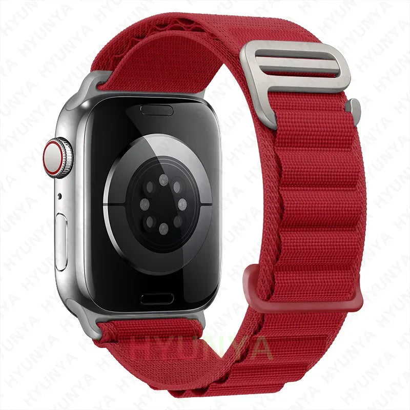 Comodidad, resistencia y estilo para tu Apple Watch con la correa Alpine deportiva.