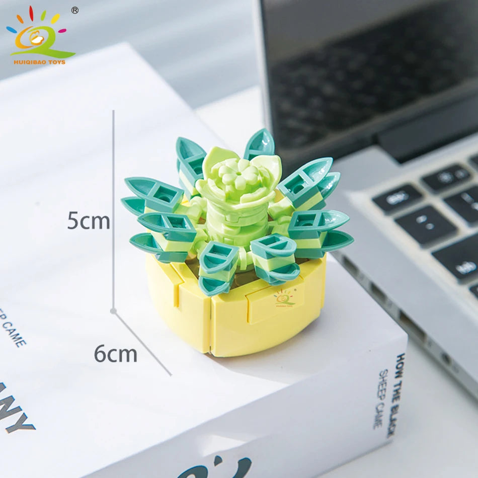 Crea belleza con tus manos: suculenta decorativa de bloques DIY
