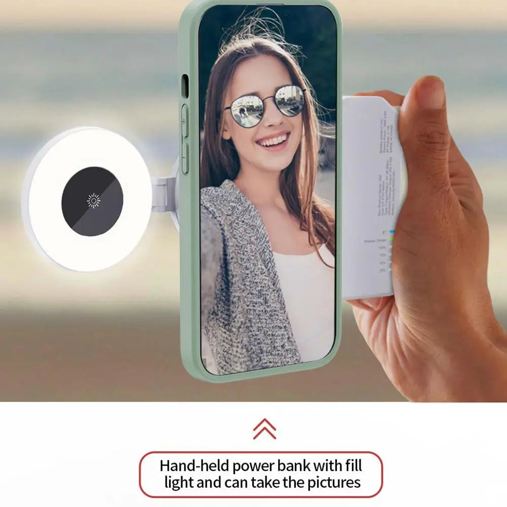 Ilumina tu mejor ángulo con esta mini luz LED magnética para selfies!
