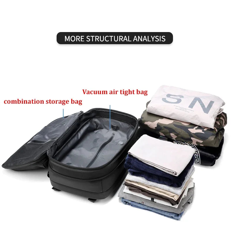 Maximiza el espacio y viaja sin preocupaciones con esta mochila de compresión al vacío!