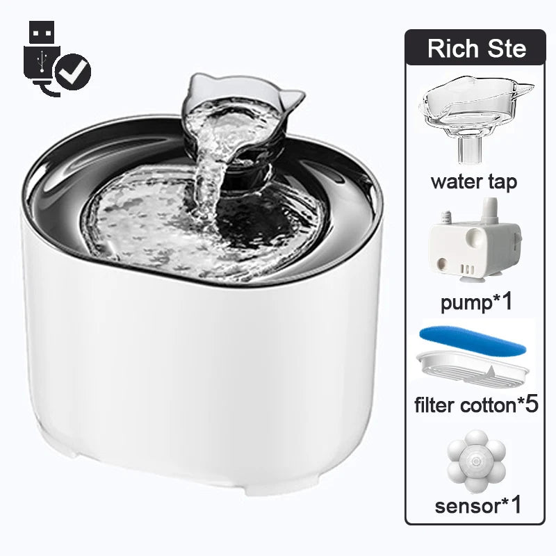 ¿Quieres que tu gato esté siempre hidratado  y saludable? Fuente de agua automática para Gatos
