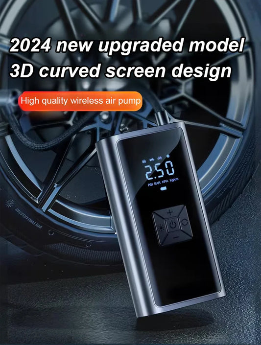 Bomba de Aire Inteligente 3 en 1: Infla Rápido, Ilumina y Carga tu Celular!