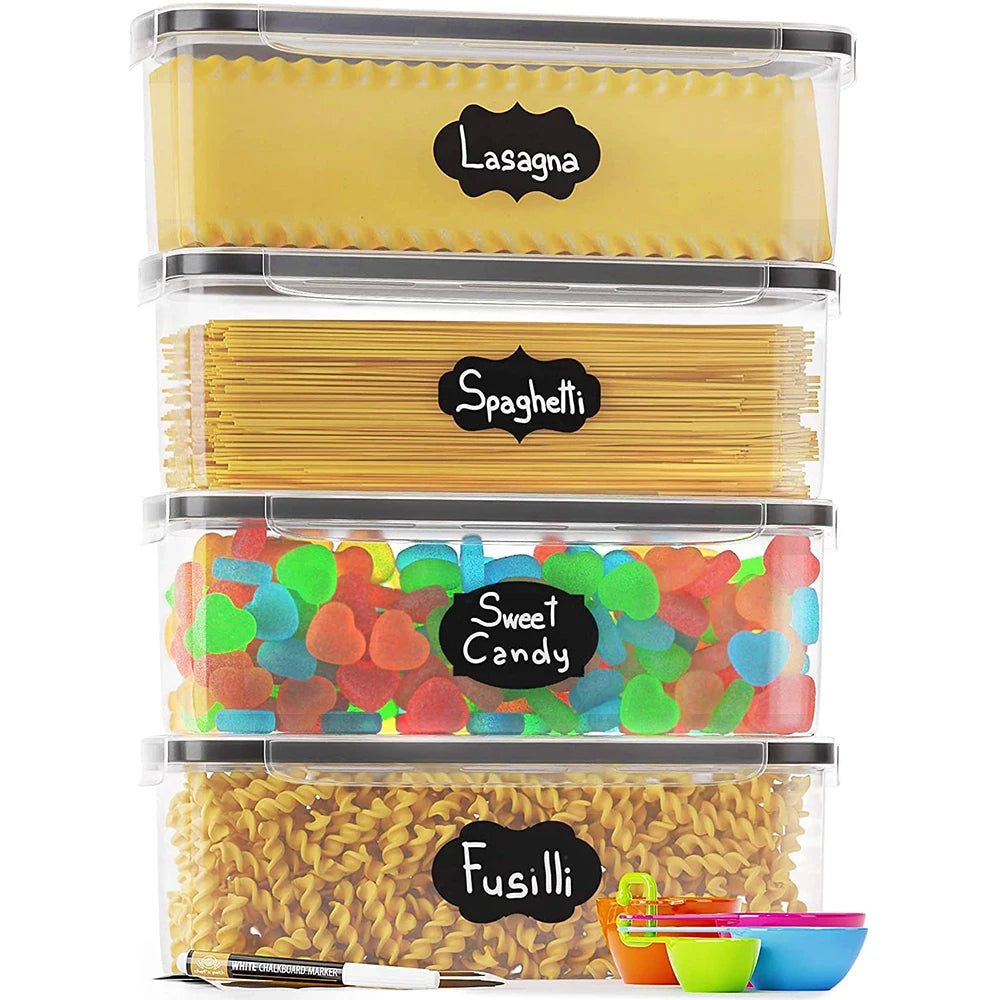 ¿Cansado de ver tu despensa desordenada y de no encontrar fácilmente los cereales o ingredientes que necesitas? Los Contenedores de Almacenamiento de Alimentos para Cocina de 1.6L son la solución perfecta para mantener tu despensa organizada sin BPA