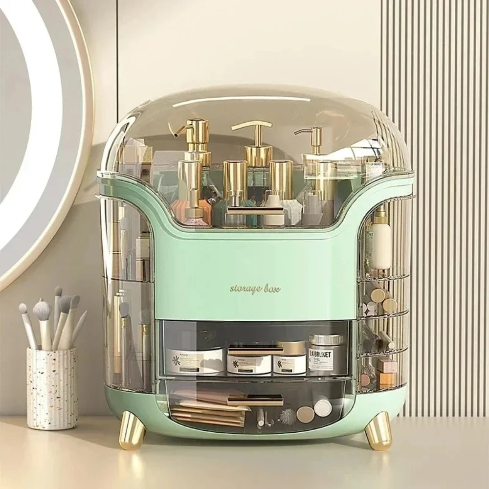 Mantén tu espacio ordenado y tus productos de belleza siempre a la mano Diseñado para quienes buscan una solución práctica y elegante, este organizador es perfecto para almacenar desde cosméticos hasta joyería
